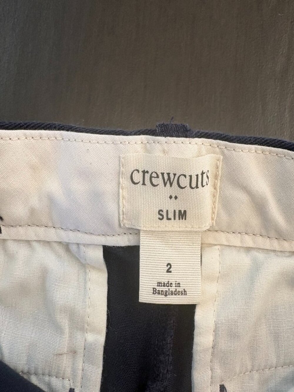 Navy J.Crew Crewcuts Chino Pants, Slim fit. Size 2T